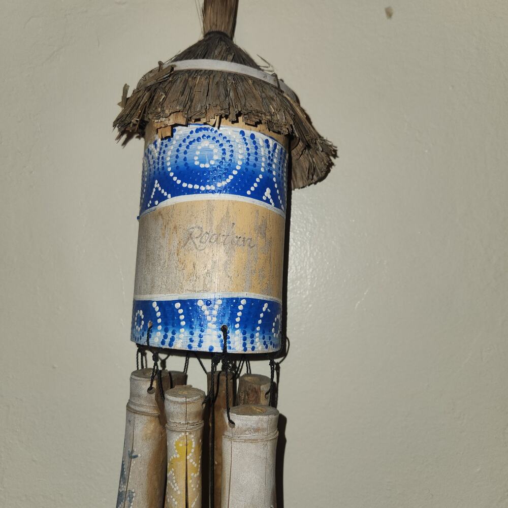 Vintage Handmade Bamboo Hut style Windchime